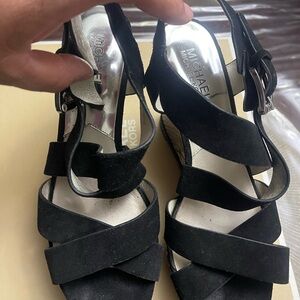Michael Kors Black Strappy Heels size 8.5